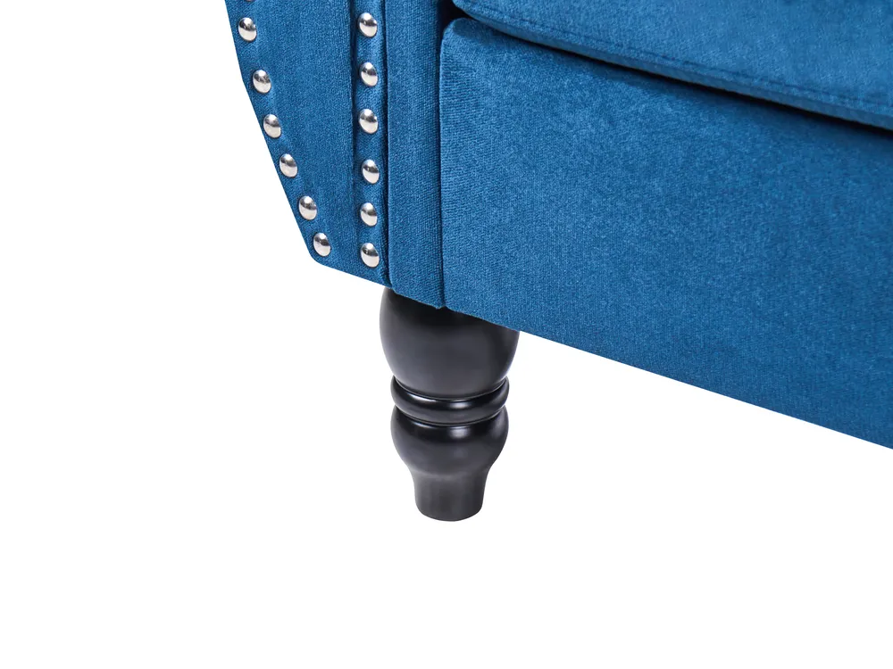 Sofa 3 Seater SKIEN Velvet Navy Blue_1034275