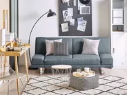 Sofa Bed 2 Seater YORK Fabric Blue_23899