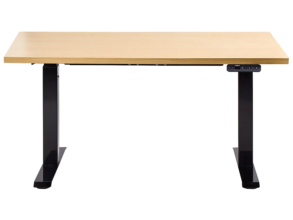 Elektrisch verstelbaar sta-bureau DESTINES Zwart/lichtbruin 120 cm 