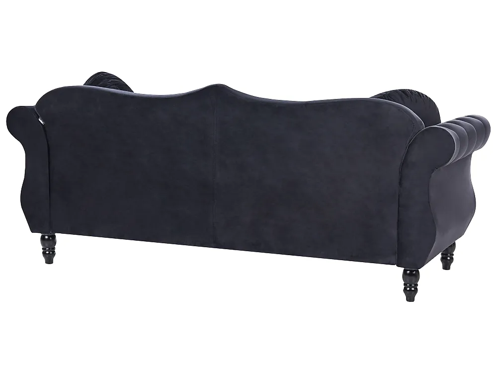 Sofa 3 Seater SKIEN Velvet Black_1170587