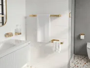 6-Piece Bathroom Hardware Set TUMACO with Towel Bars and Hooks Gold_989689