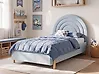 Kinderbett Samtstoff ANET 90 x 200 cm Hellblau