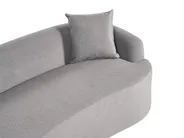 Sofa AMAL mit Ottomane Stoff Grau_1149733