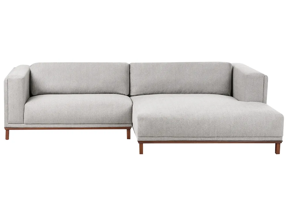Ecksofa 4-Sitzer VENG Stoff Grau linksseitig