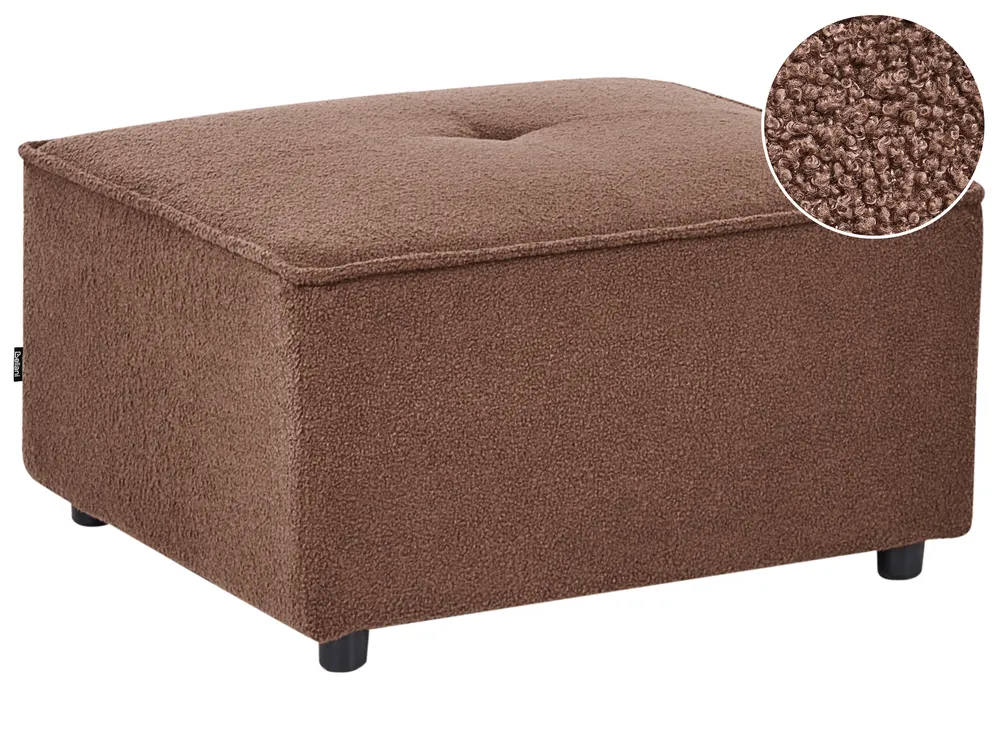 Ottomane AXEBO Bouclé Braun