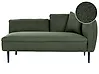 Rechtsseitige Chaiselongue CHEVANNES Bouclé Dunkelgrün
