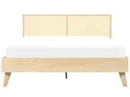 Bett mit Lattenrost Rattan MONPAZIER 160 x 200 cm Hellbraun_863385