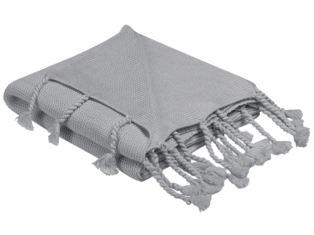Kuscheldecke NAZILLI Baumwolle 125 x 150 cm Hellgrau