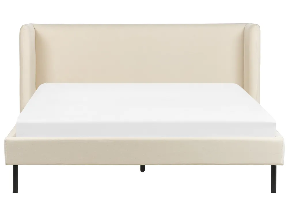Bed Velvet ARETTE 160 x 200 cm (EU King Size) Light Beige_875240