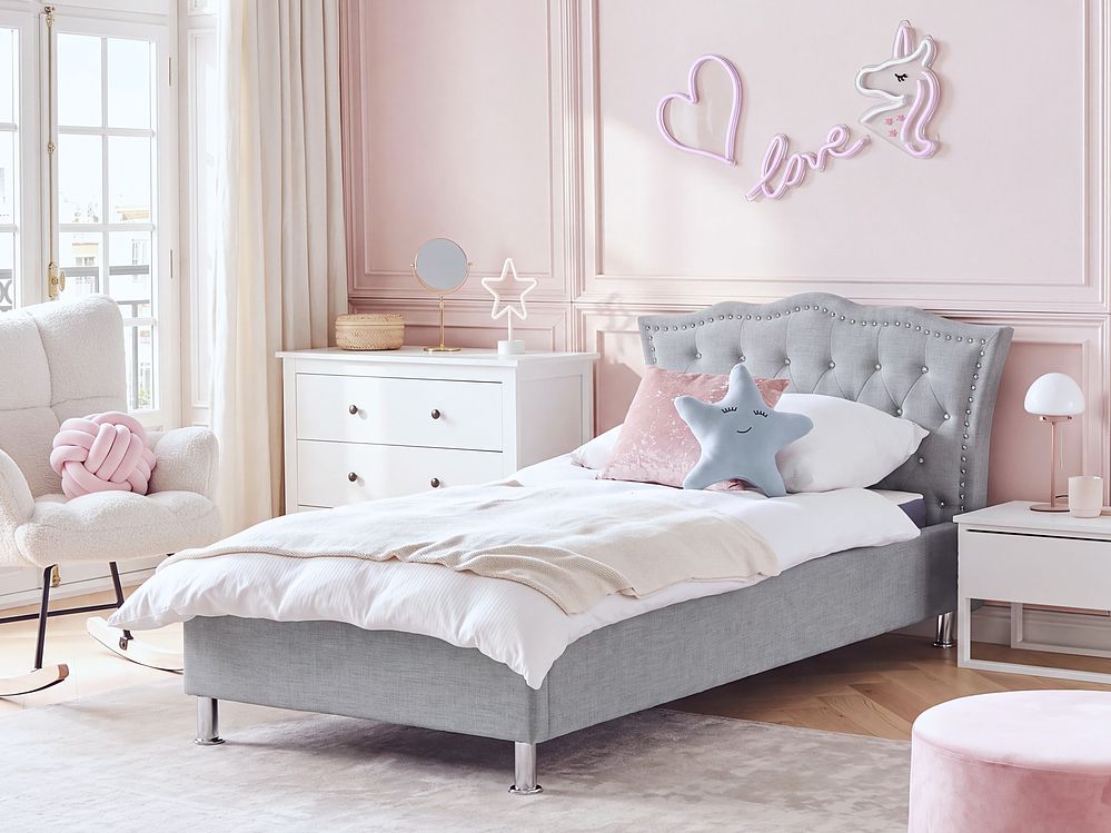 Bed Fabric METZ 90 x 200 cm (EU Single) Light Grey