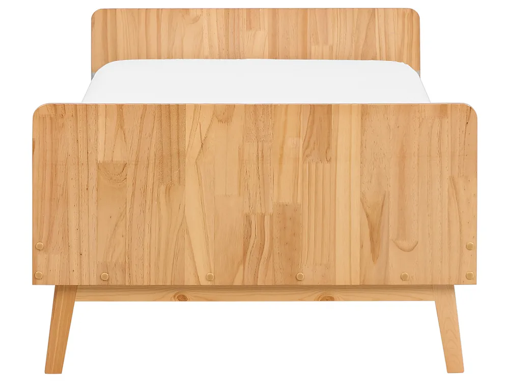 Bett mit Lattenrost Kiefernholz BONNAC 90 x 200 cm Hellbraun_911530