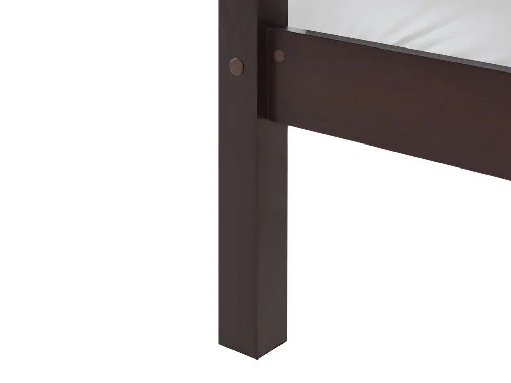 Hochbett mit Schubladen REVIN Kiefernholz Dunkelbraun 90 x 200 cm_877025