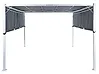 Gazebo LED PARGA 310 cm x 310 cm Metal Grey
