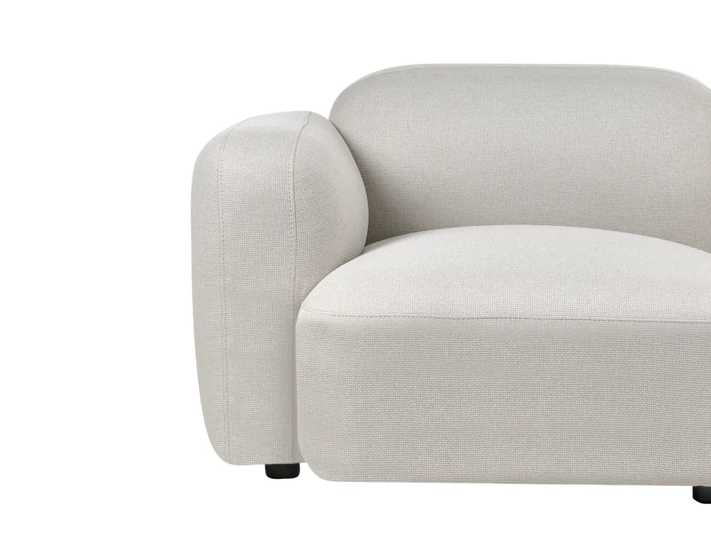 Sofa 3 Seater AFOSS Fabric Light Beige_1012443