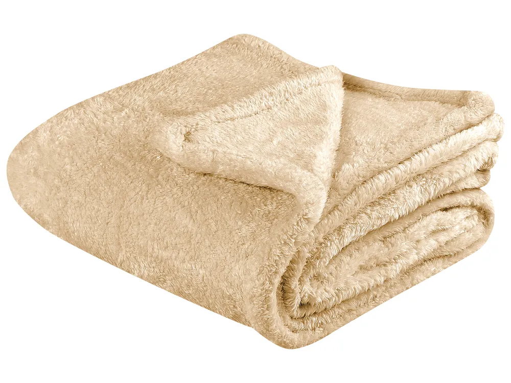 Kuscheldecke NAMDU 125 x 150 cm Sandbeige
