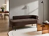 Rechtsseitige Chaiselongue MIRMANDE Samtstoff Dunkelbraun