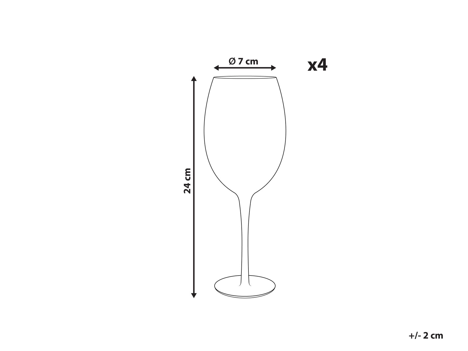 Weingläser 4er Set MORGANITE 530 ml Transparent_912908