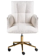 Desk Chair MANULU Boucle White_1065152
