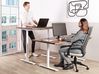 Schreibtisch elektrisch höhenverstellbar DESTINAS 160 cm 72 cm Braun / Weiß