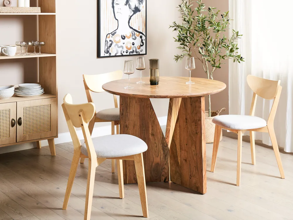 Esstisch ARRAN Braun 100 cm 100 cm Akazienholz