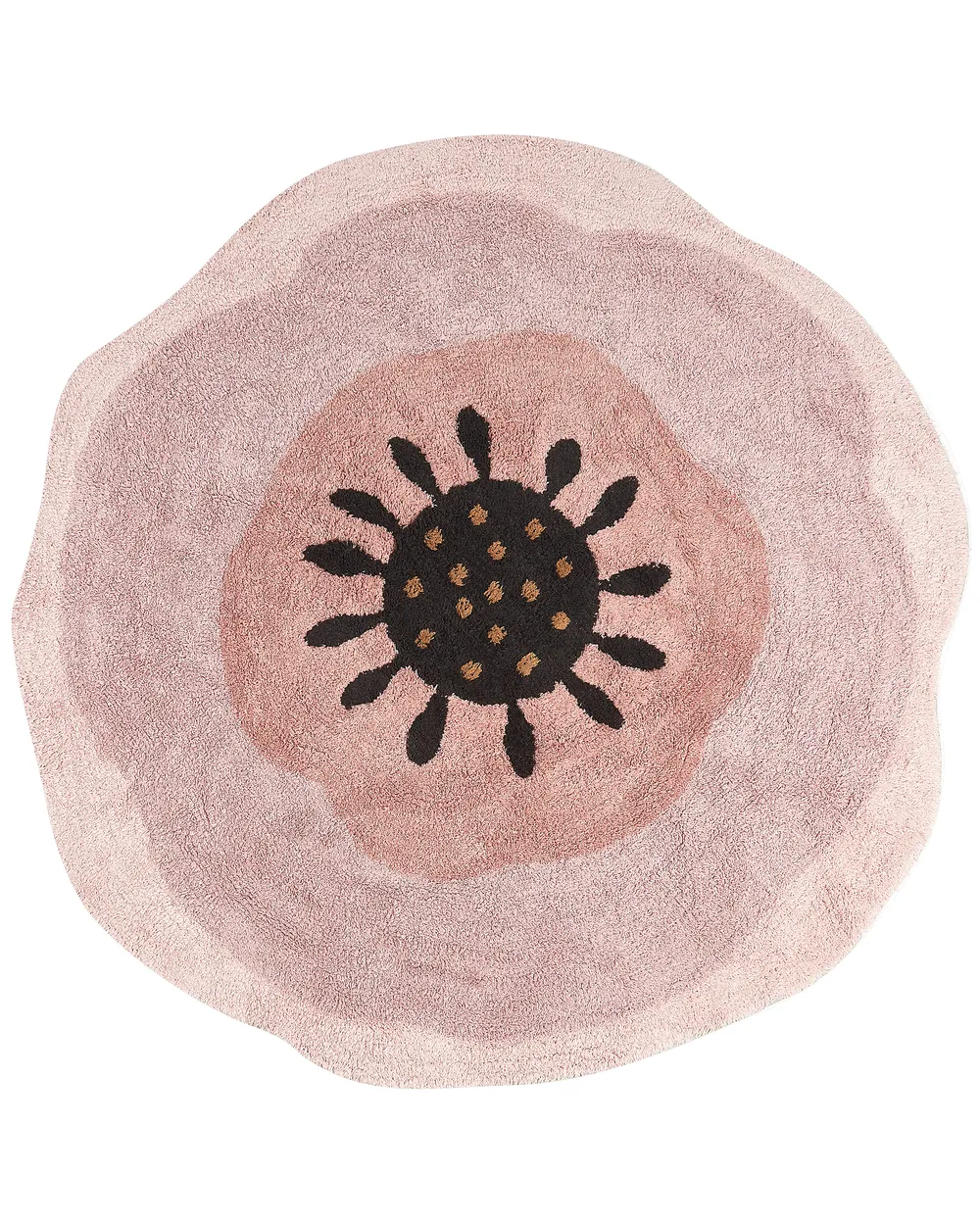Kinderteppich KHARAT Pastellrosa ø 140 cm Baumwolle
