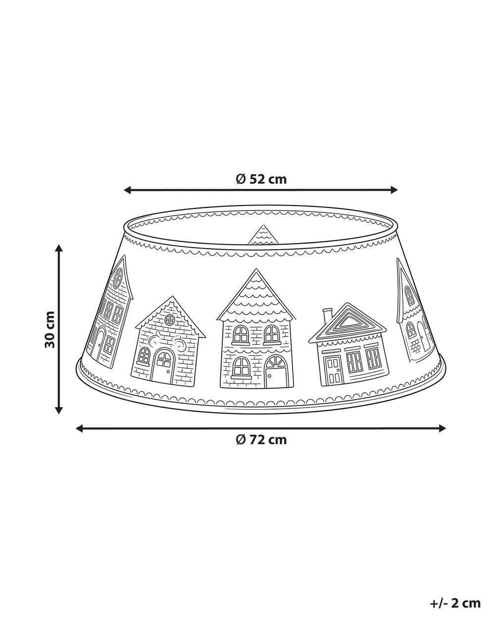 Christmas Tree Collar HEINOLA 72 cm Iron Off-White_1173517