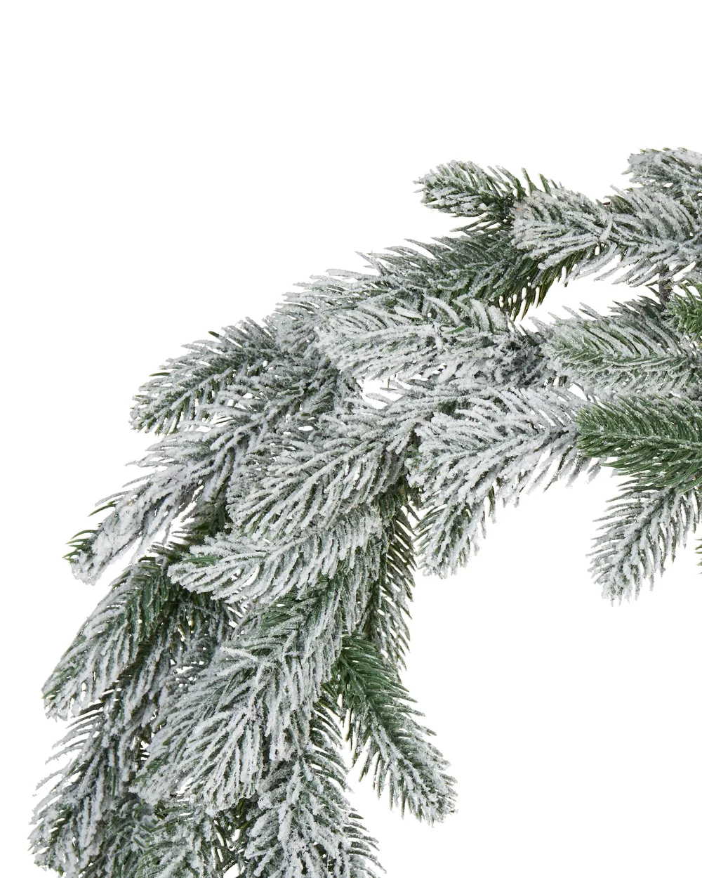 Schneebedeckter Weihnachtskranz LED ALBINI 45 cm Grün_937871