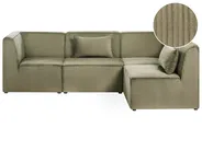 Modul Ecksofa 4-Sitzer LEMVIG Cord Grün linksseitig_1053530