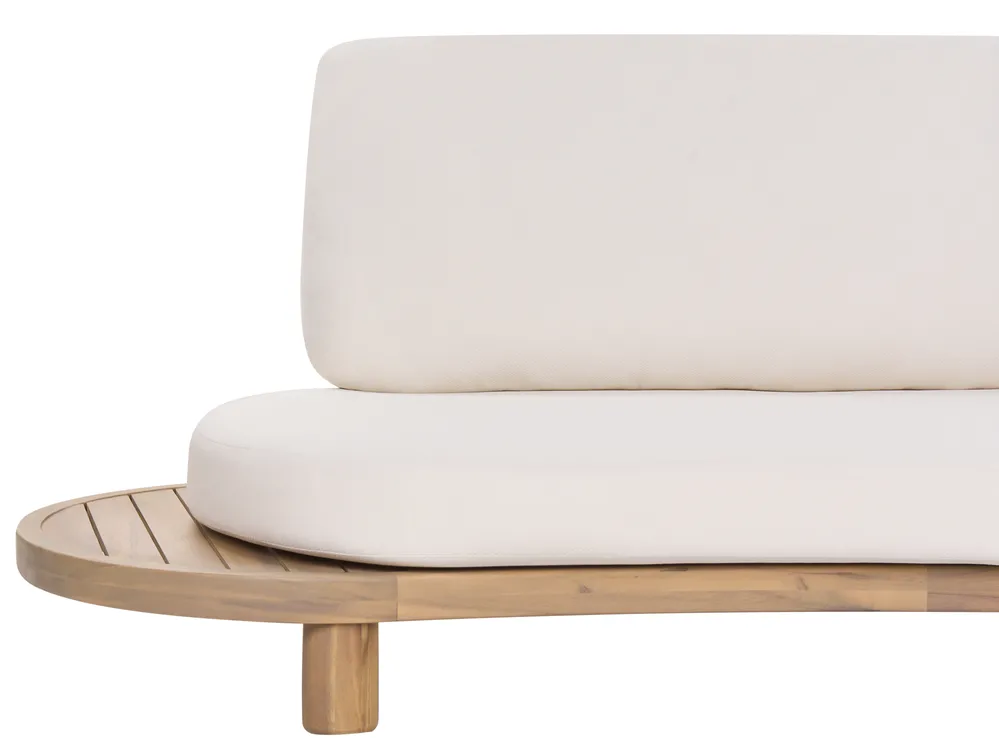 Gartensofa mit Tisch 4-Sitzer NUMANA Akazienholz Cremeweiß_1074255