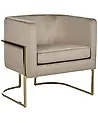 Sessel SIRKKA Samtstoff Taupe