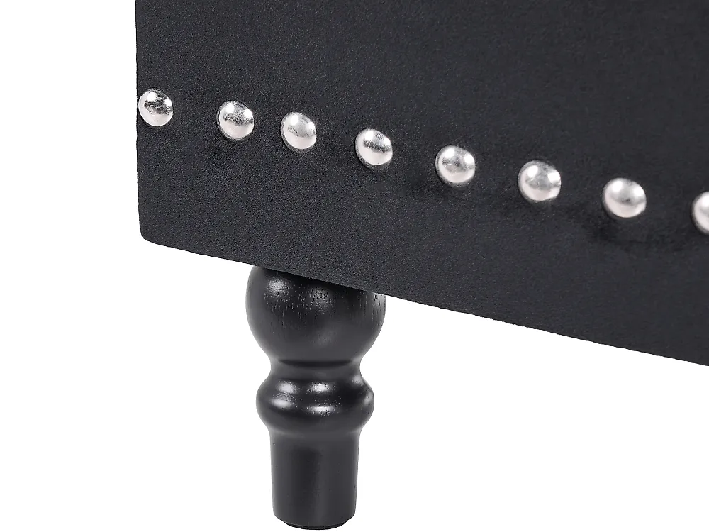 Storage Pouffe LORETTO Velvet Black_1186087