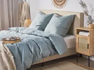 Bettwäsche-Set AVONDALE 220 x 240 cm Baumwollsatin Grau_815122