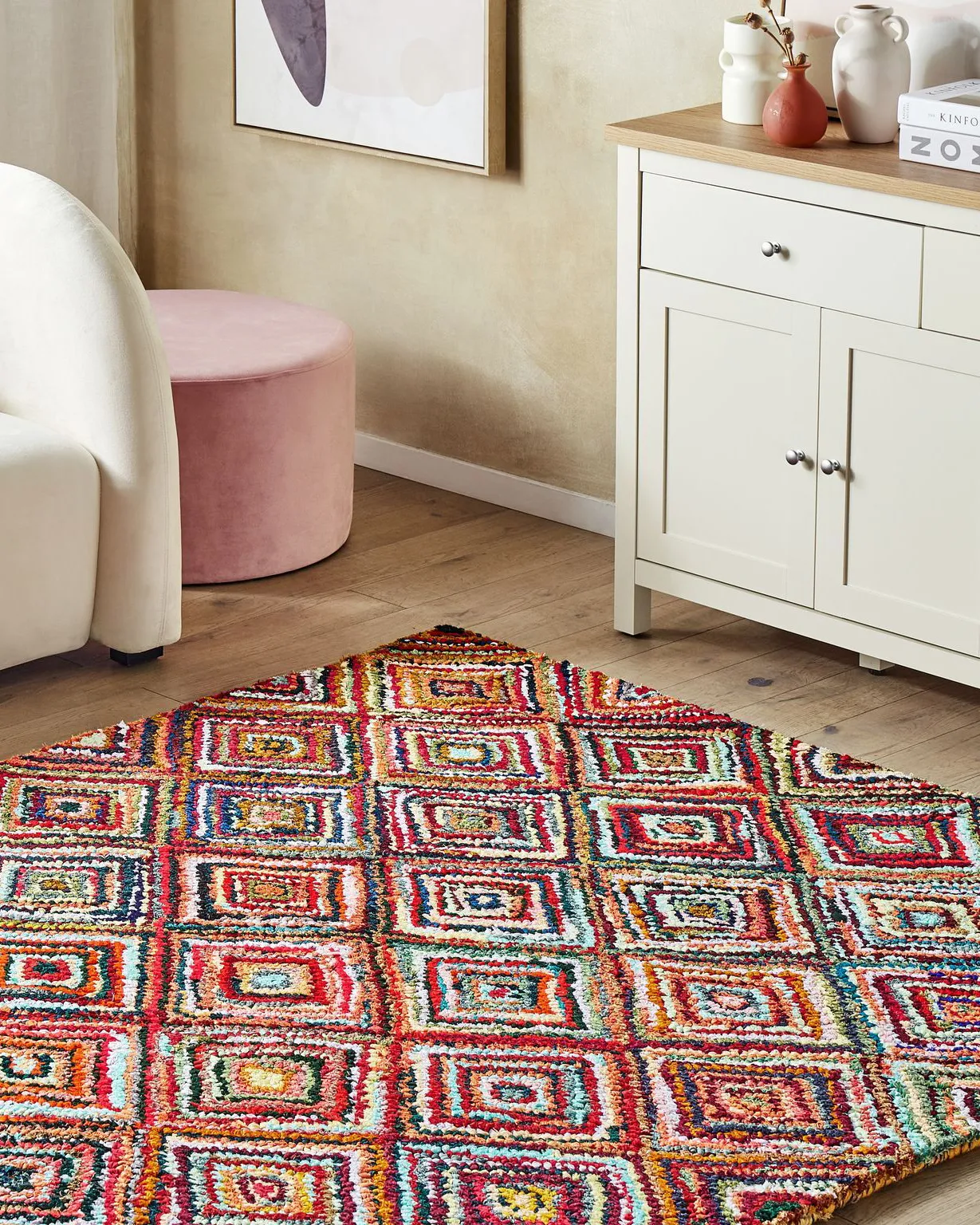 Rug KAISERI Multicolour 160 x 230 cm Cotton_765049
