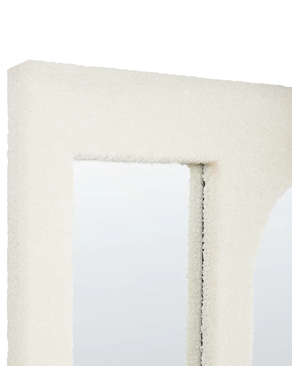 Wandspiegel MARCIGNY 70 cm 100 cm Bouclé Cremeweiß_914800