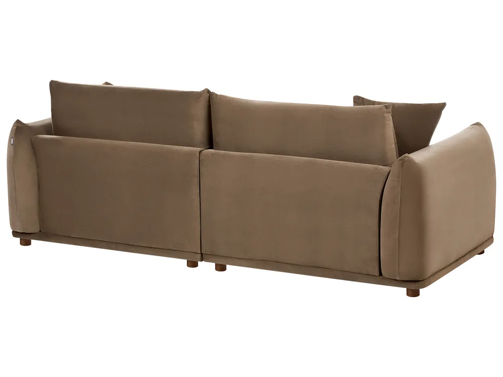 Living Room Set 5 Seater JUBEK Velvet Brown_1074606