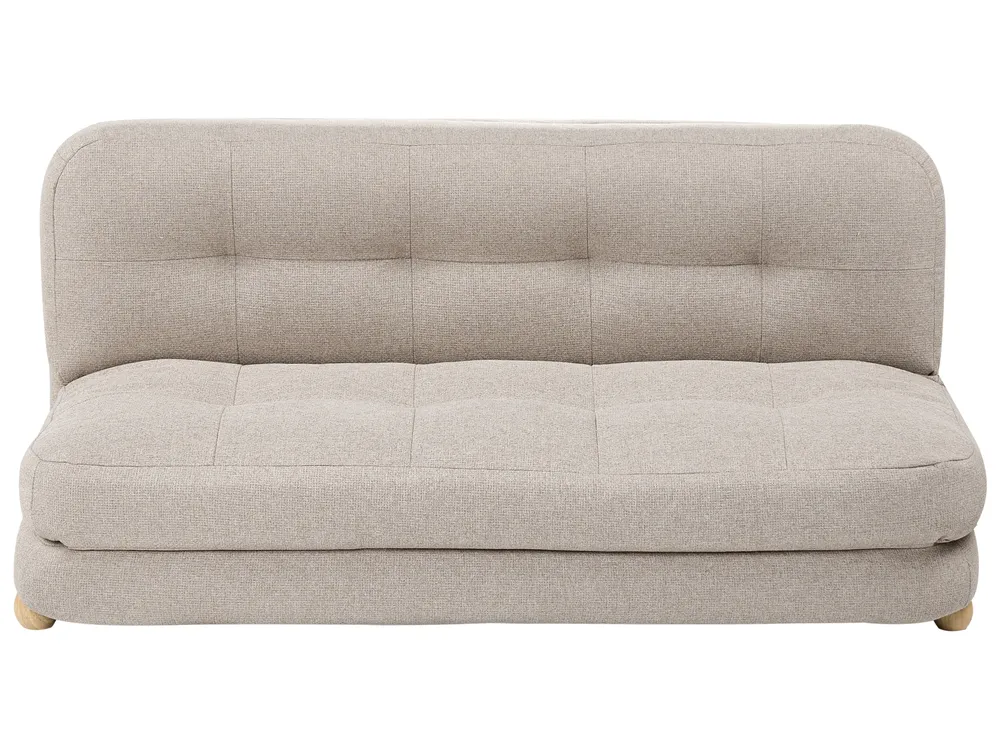 Schlafsofa 2-Sitzer ESBJERG Kunstleinen Beige