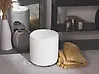 Pouf mit Stauraum MARYLAND Kunstleder Weiß