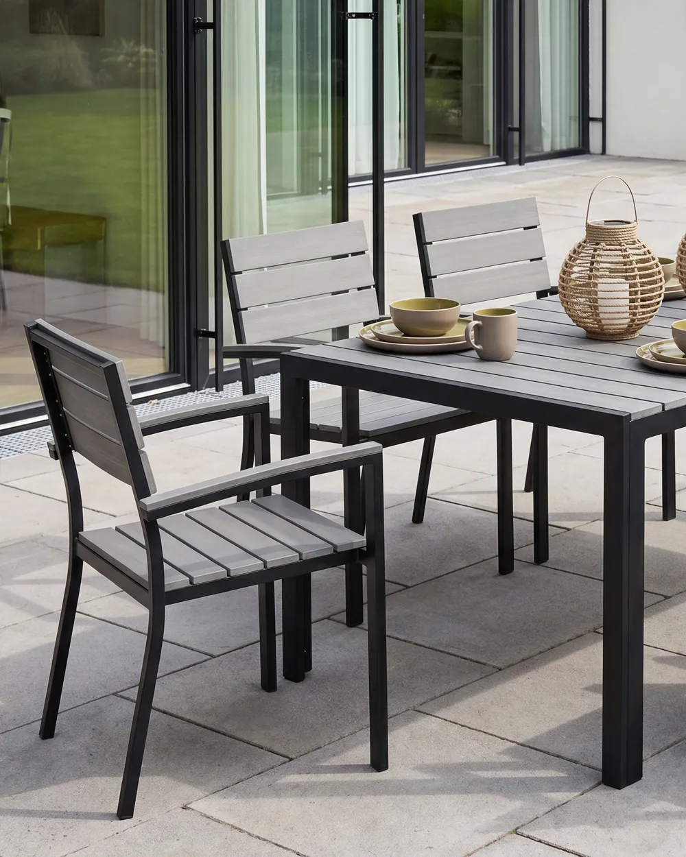 Gartenstuhl 6er Set COMO Grau