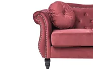 Sofa 2 Seater SKIEN Velvet Dark Red_743252