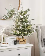 Künstlicher Weihnachtsbaum mit Schnee RINGROSE 90 cm Grün_813226