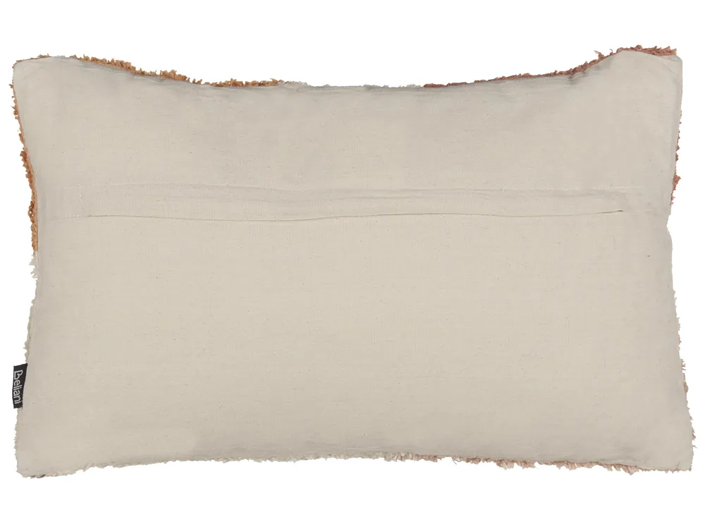 Set of 2 Decorative Cushions CAMASSIA 30 x 50 cm Cotton Beige Abstract Pattern_888216