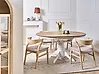 Ausziehbarer Esstisch AKRON Helle Esche 106/150 cm 106 cm Holz