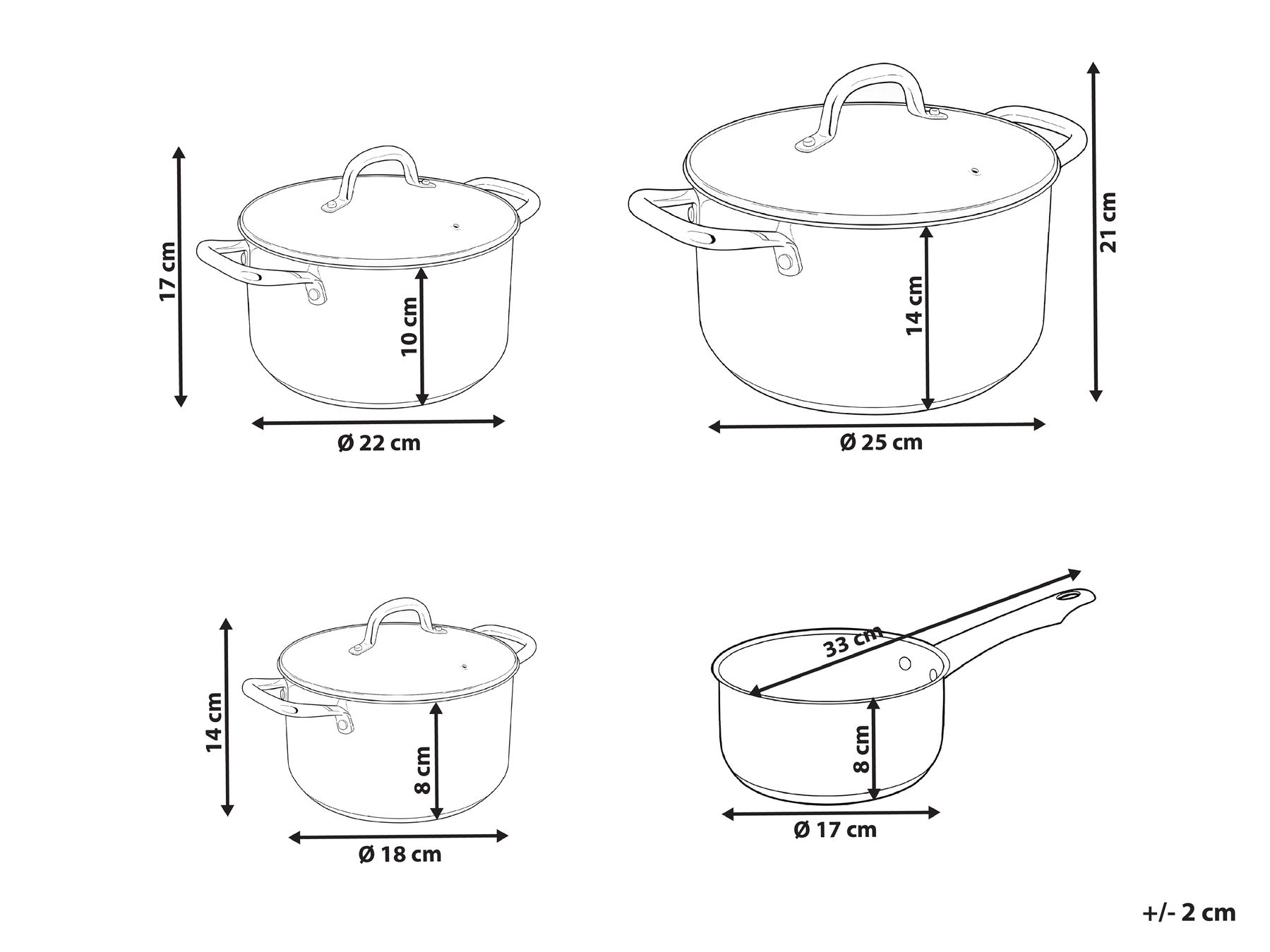 7 Piece Pot Set PRIMECOOK Stainless Steel Silver_1043301