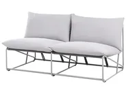Gartensofa Set 3-Sitzer PICO Metall Grau_1012769