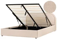 Ottoman Bed QUILLIEN Boucle Beige 160 x 200 cm (EU King Size)_989898