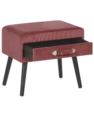 Nachttisch mit 1 Schublade EUROSTAR Cord Rosa_1035458