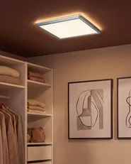 LED Ceiling Lamp TIVORA with Remote with Dimmer Silver_1131224