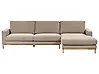 Ecksofa SIGGARD Stoff Taupe linksseitig