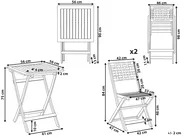 Bistro Set CONIOLO Akazienholz Braun / Schwarz_987024