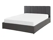 Bed met opbergruimte DREUX Kunstleer Donkergrijs 140 x 200 cm_793181